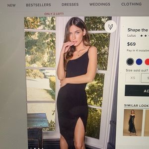 Lulus Shape The Night asymmetrical midi dress